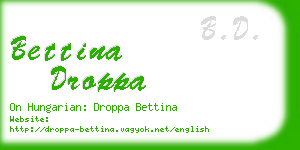 bettina droppa business card